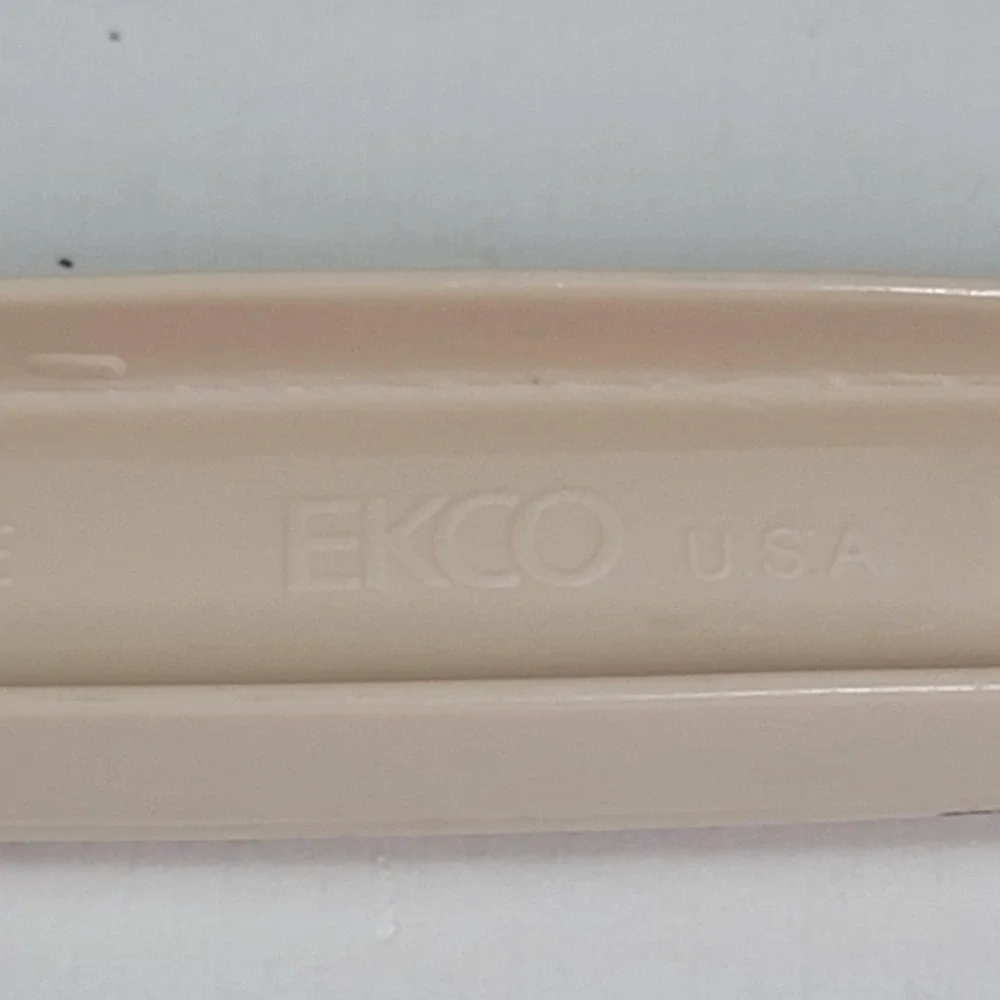 Vintage EKCO USA Nylon Mixing Spoon Almond Beige Plastic Kitchen Utensil 11.5 in